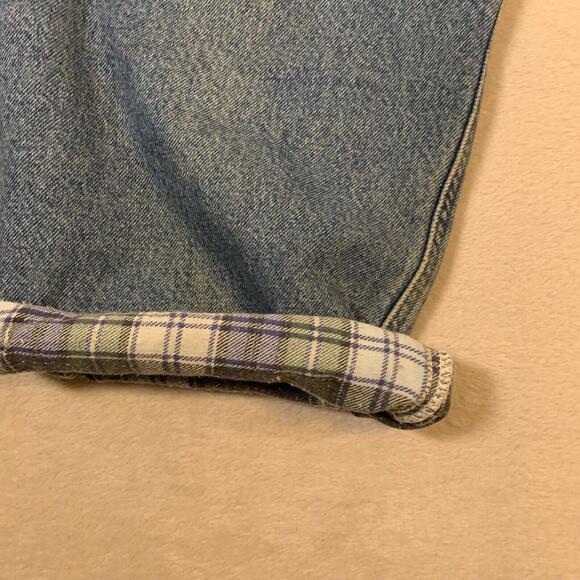 VTG 90s Carhartt‎ Jeans Mens Size 38" Waist Relaxed Fit Blue Denim Flannel Lined - Picture 2 of 16